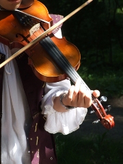imagen manos del violinista