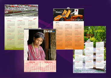 imagen calendarios de pared tipo poster, bimenusales o exfoliadores